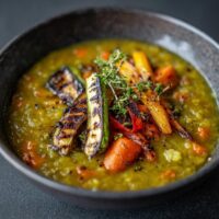 Erwtensoep met Gegrilde Groenten