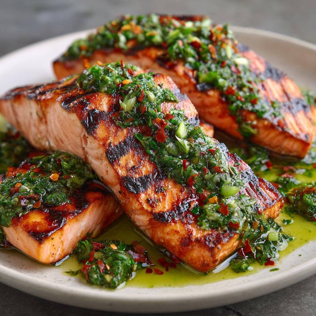 Gegrilde Zalm met Chimichurri