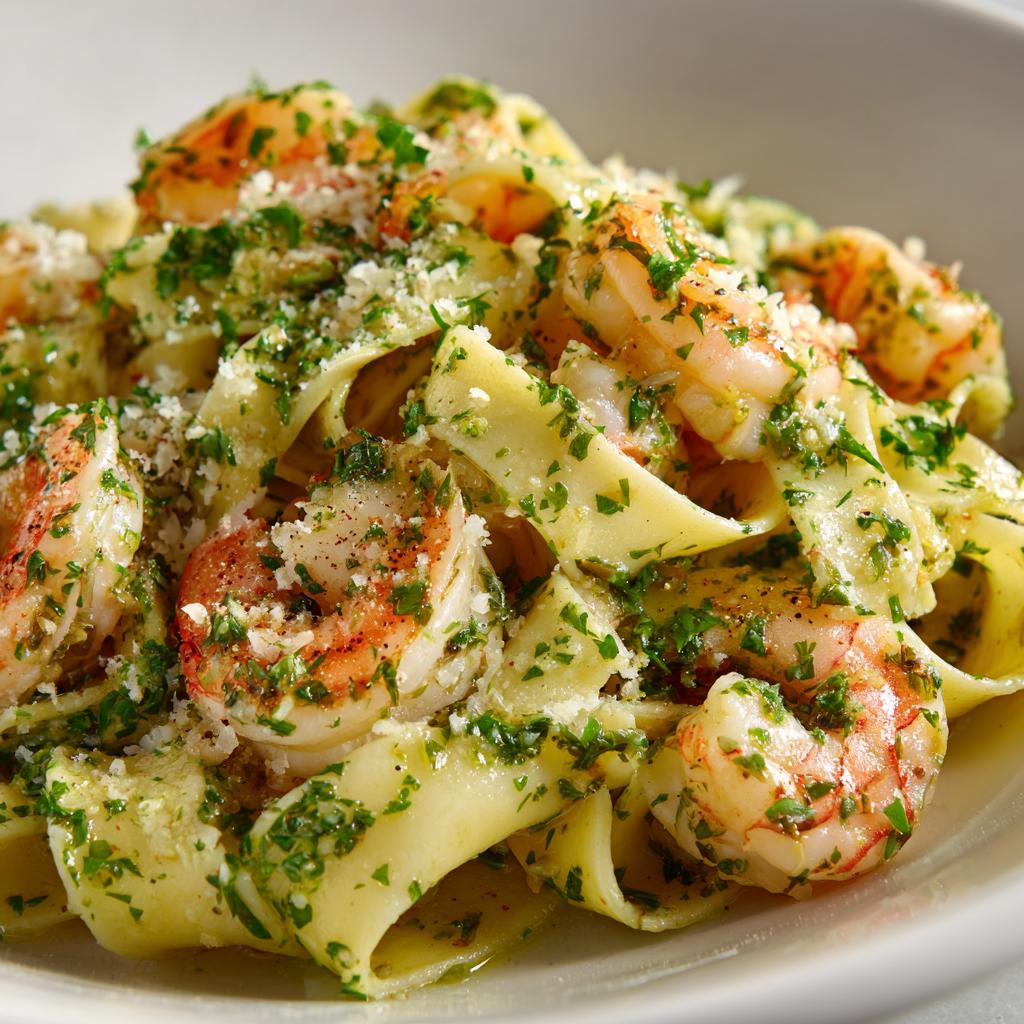 Pappardelle met Garnalen en Limoen: Een Smaakexplosie! - detail 1