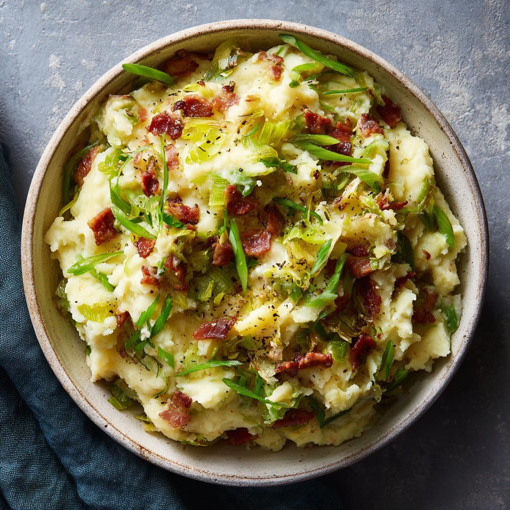 Stamppot met Prei, Spek en Knoflook