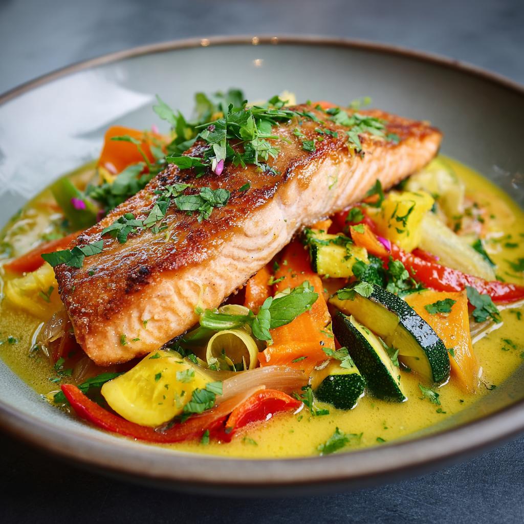Zalm met Groente en Citroen-botersaus