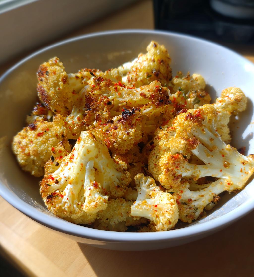 air fryer cauliflower - detail 1