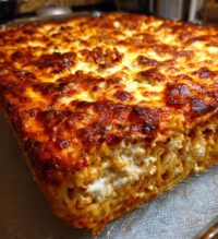 baked cream cheese spaghetti casserole