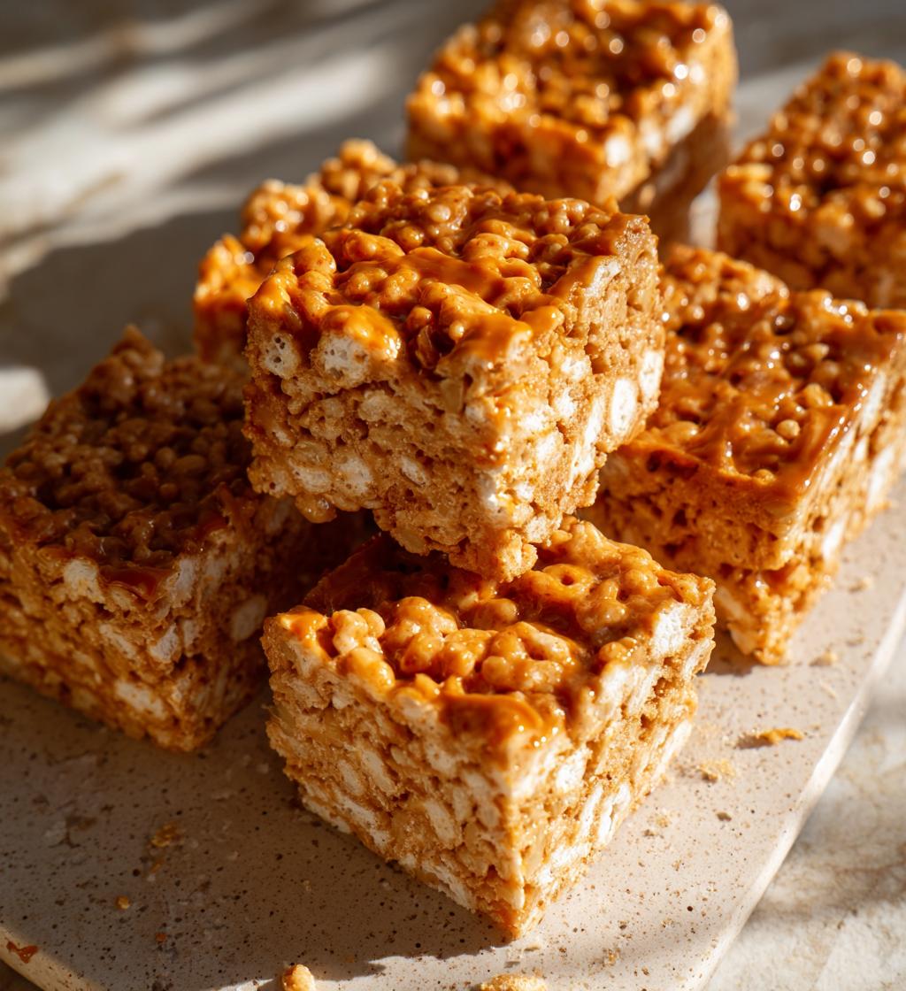 biscoff rice krispie treats - detail 1