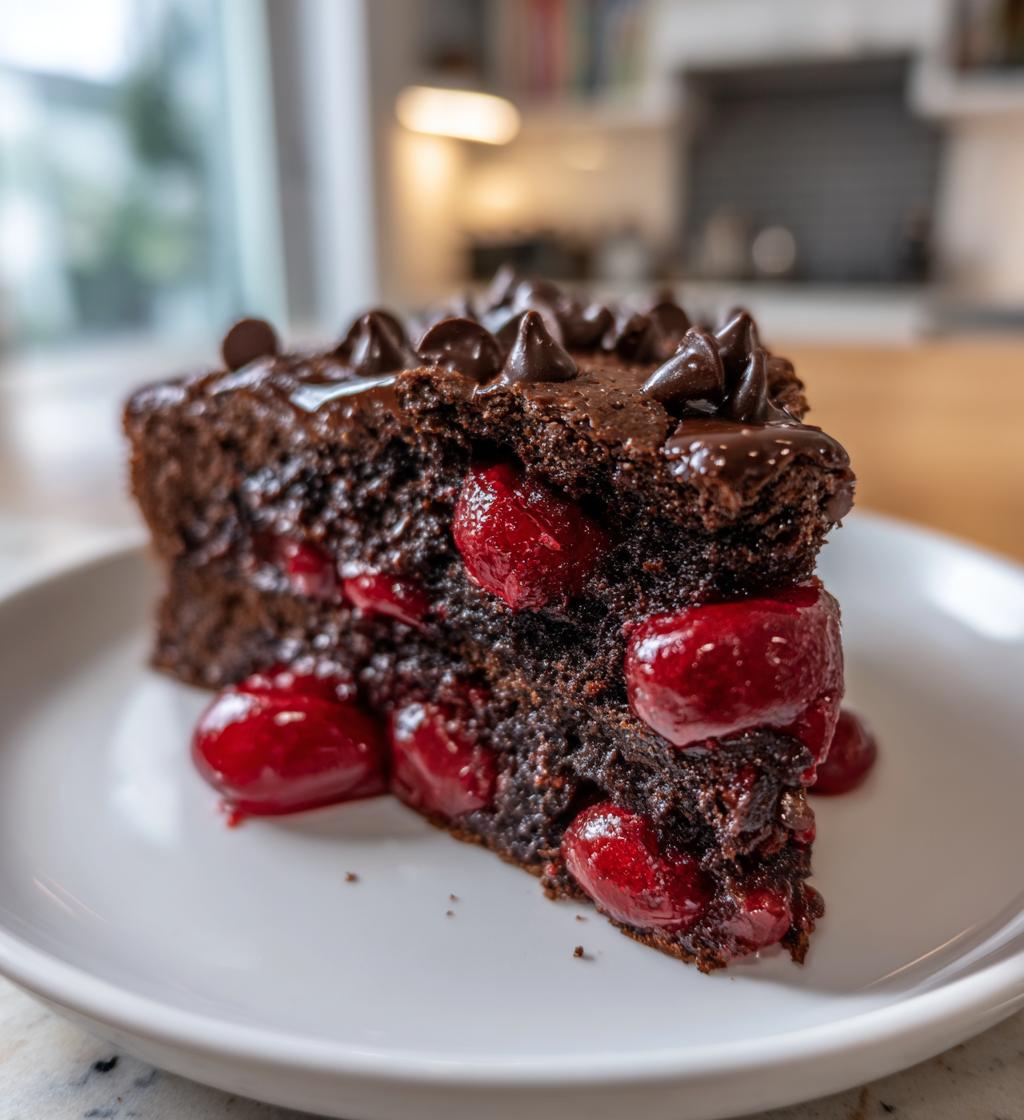 chocolate cherry dump cake