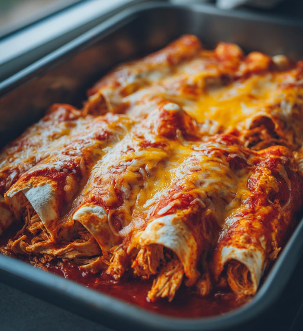 cream cheese chicken enchiladas - detail 1