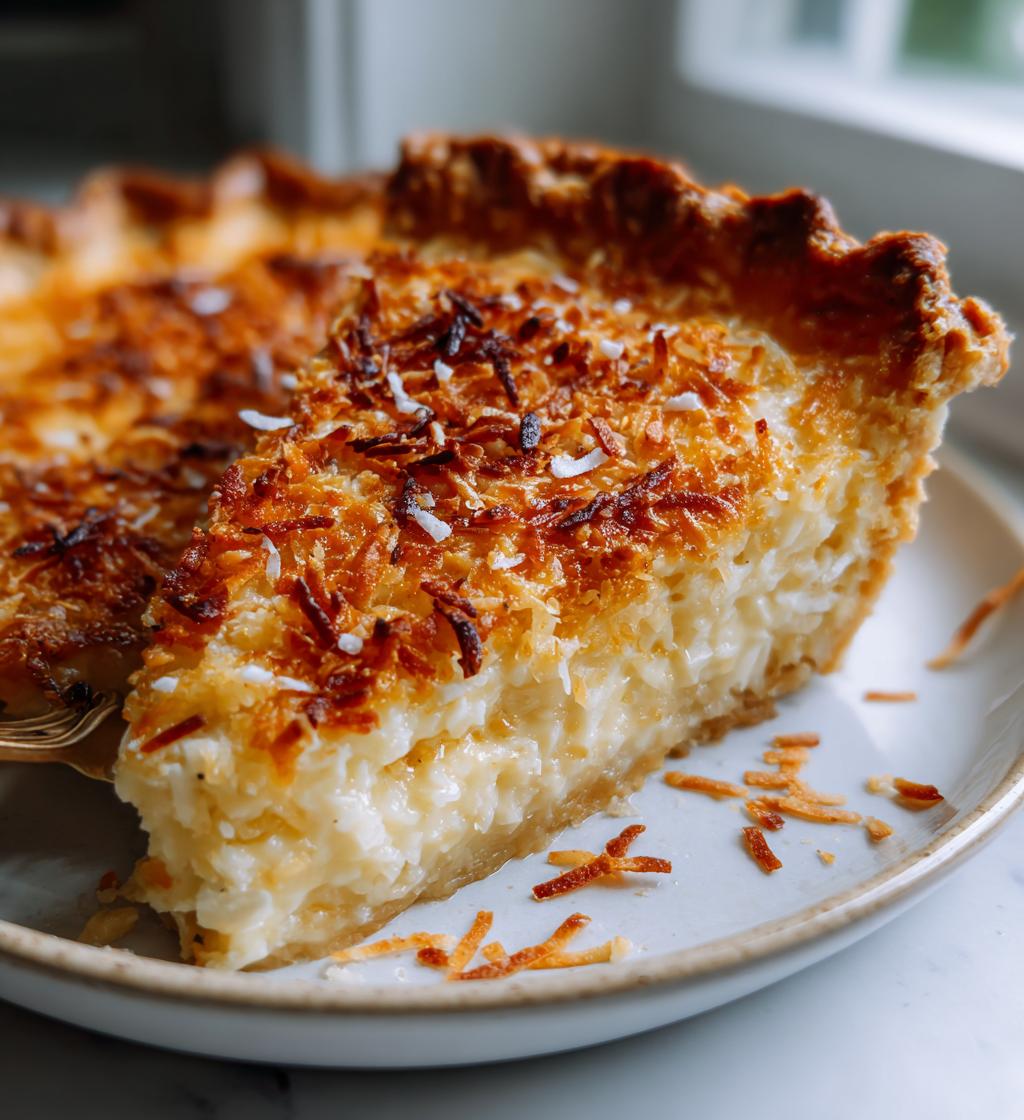old fashion coconut pie - detail 1