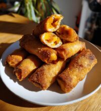 peach cobbler egg rolls