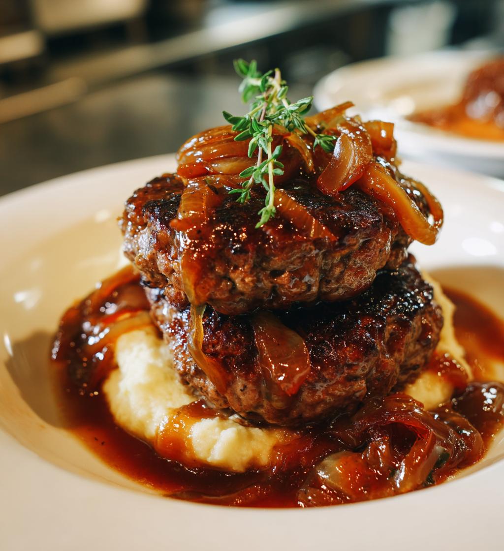smothered hamburger steak