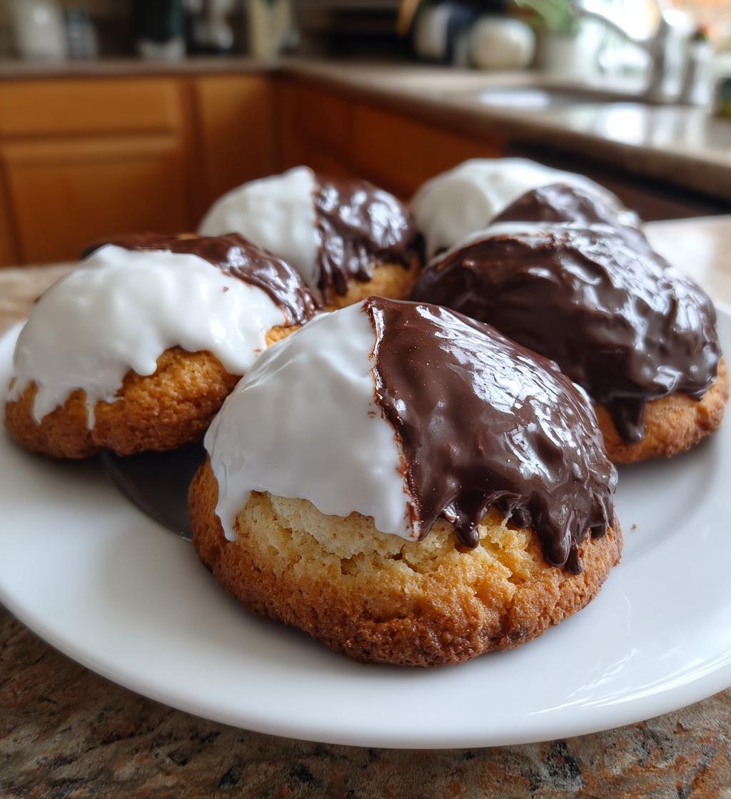 black and white new year cookies