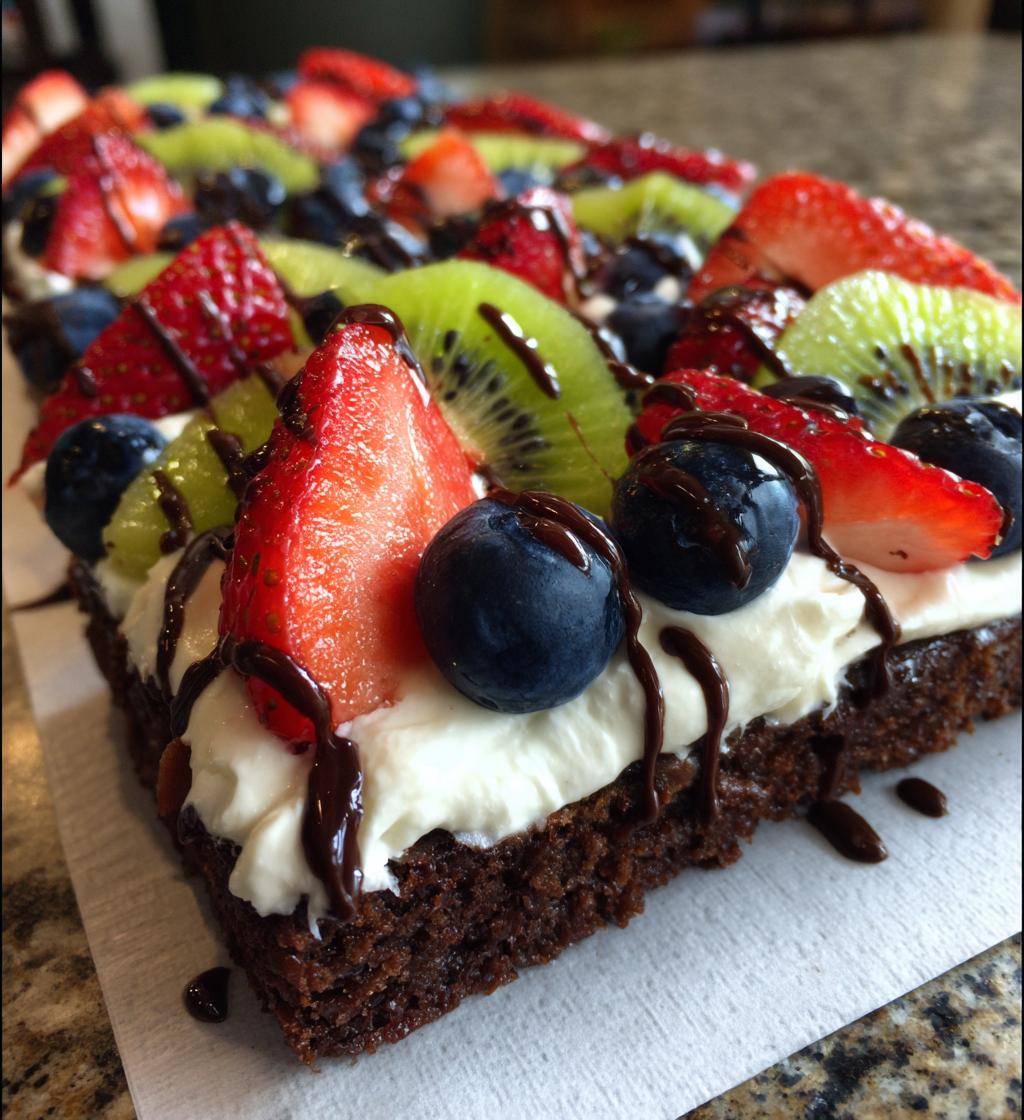 brownie fruit pizza