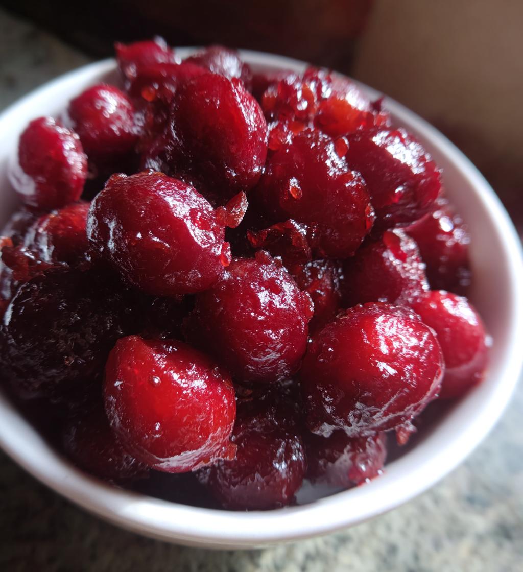 candied cranberries