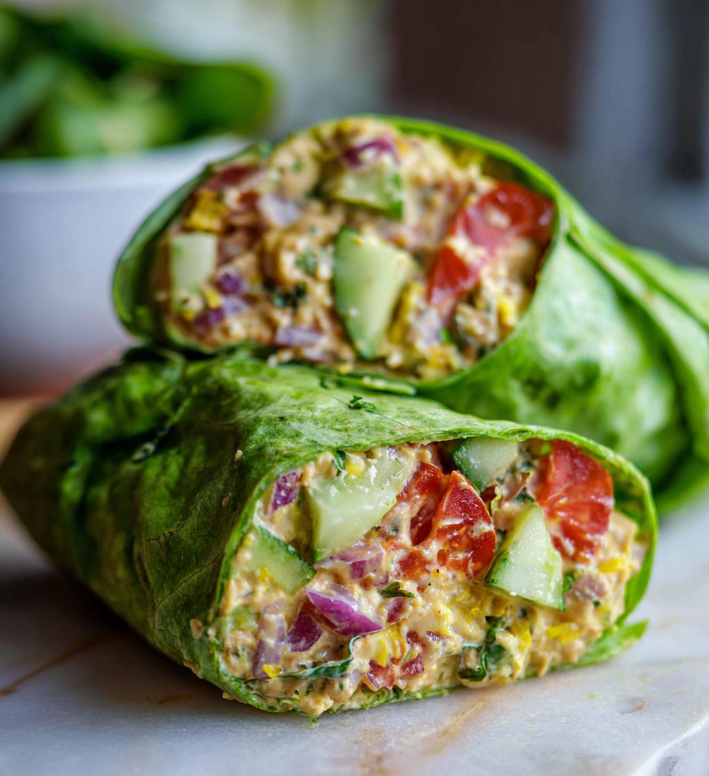 chickpea salad wrap