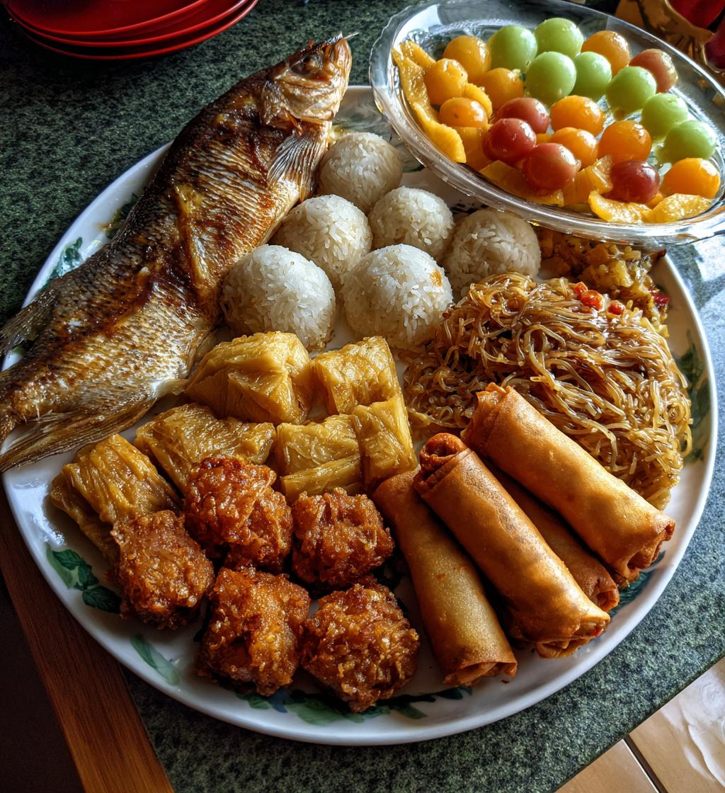 chinese new year food illustration