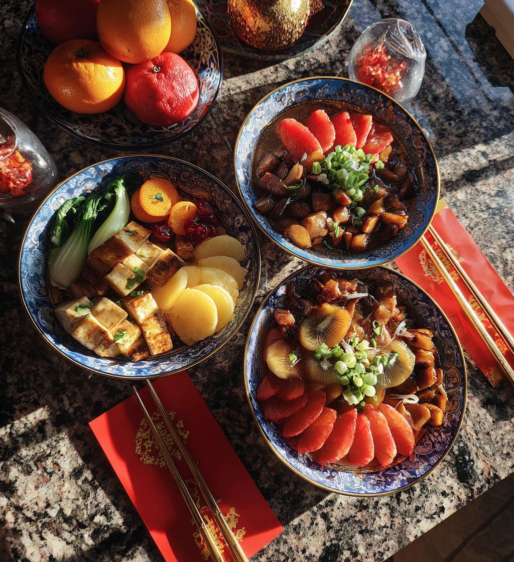 chinese new year food presentation