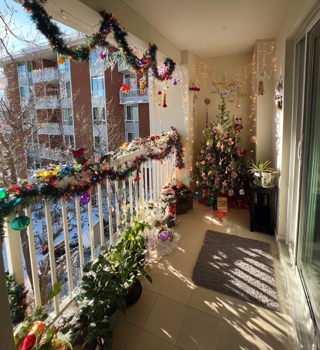 christmas balcony