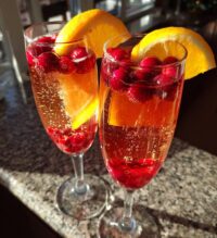christmas champagne cocktails