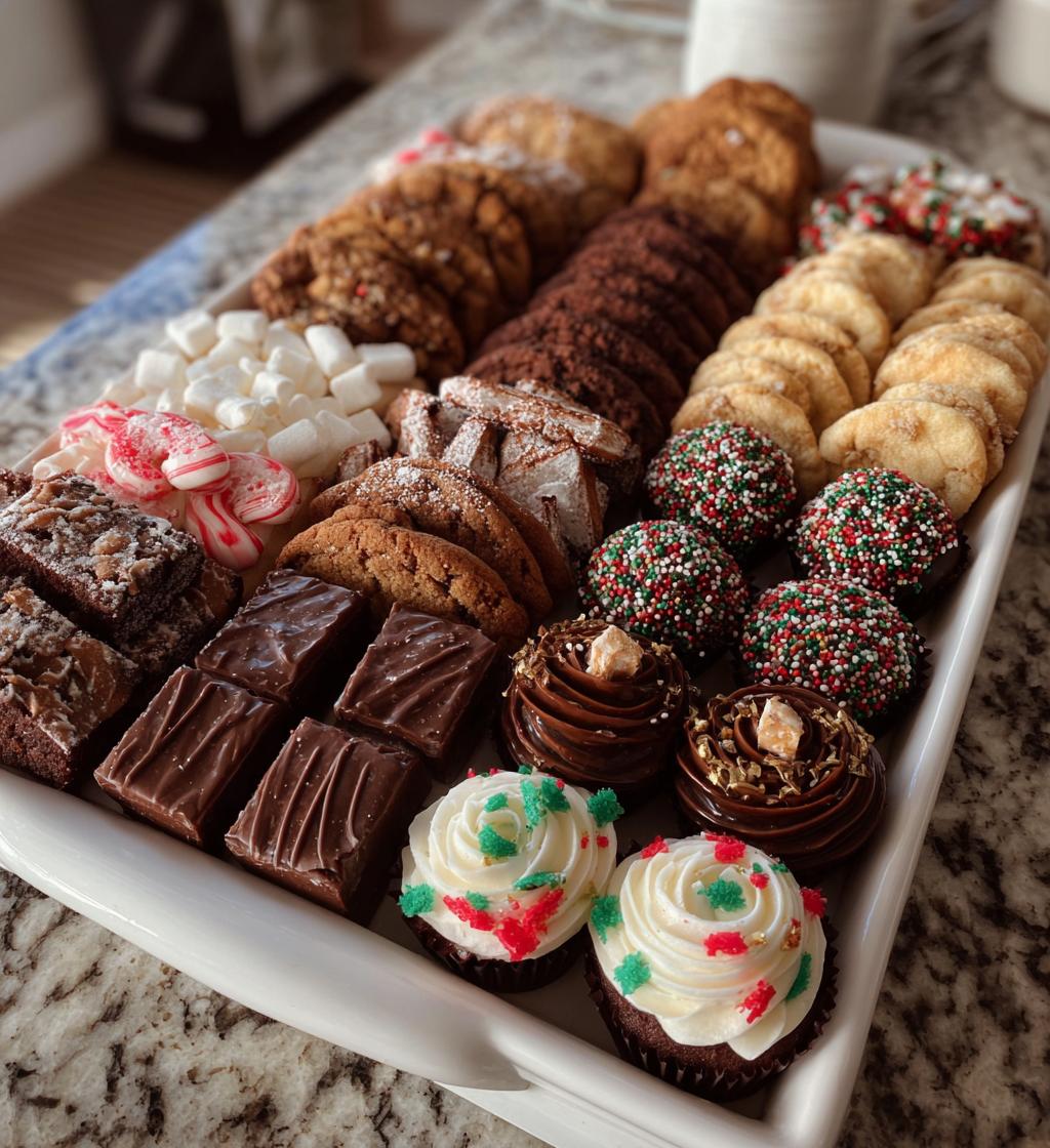 christmas dessert tray