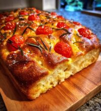 christmas foccacia bread