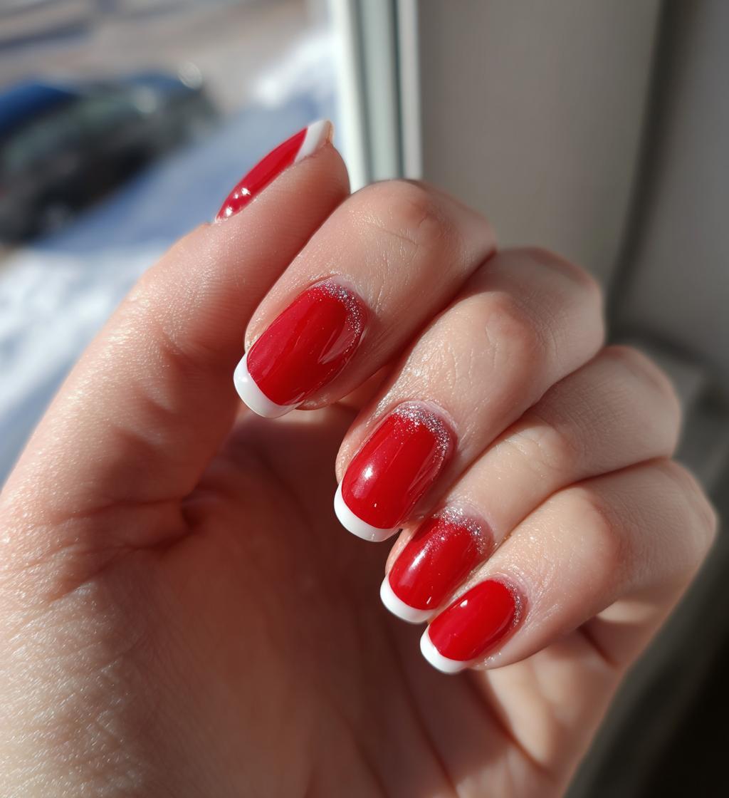 christmas french tip