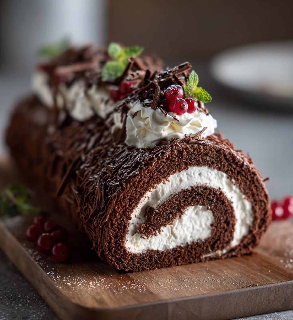 christmas log cake