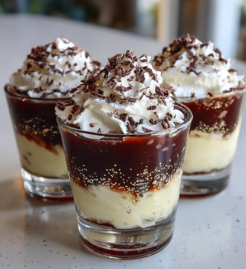christmas pudding shots