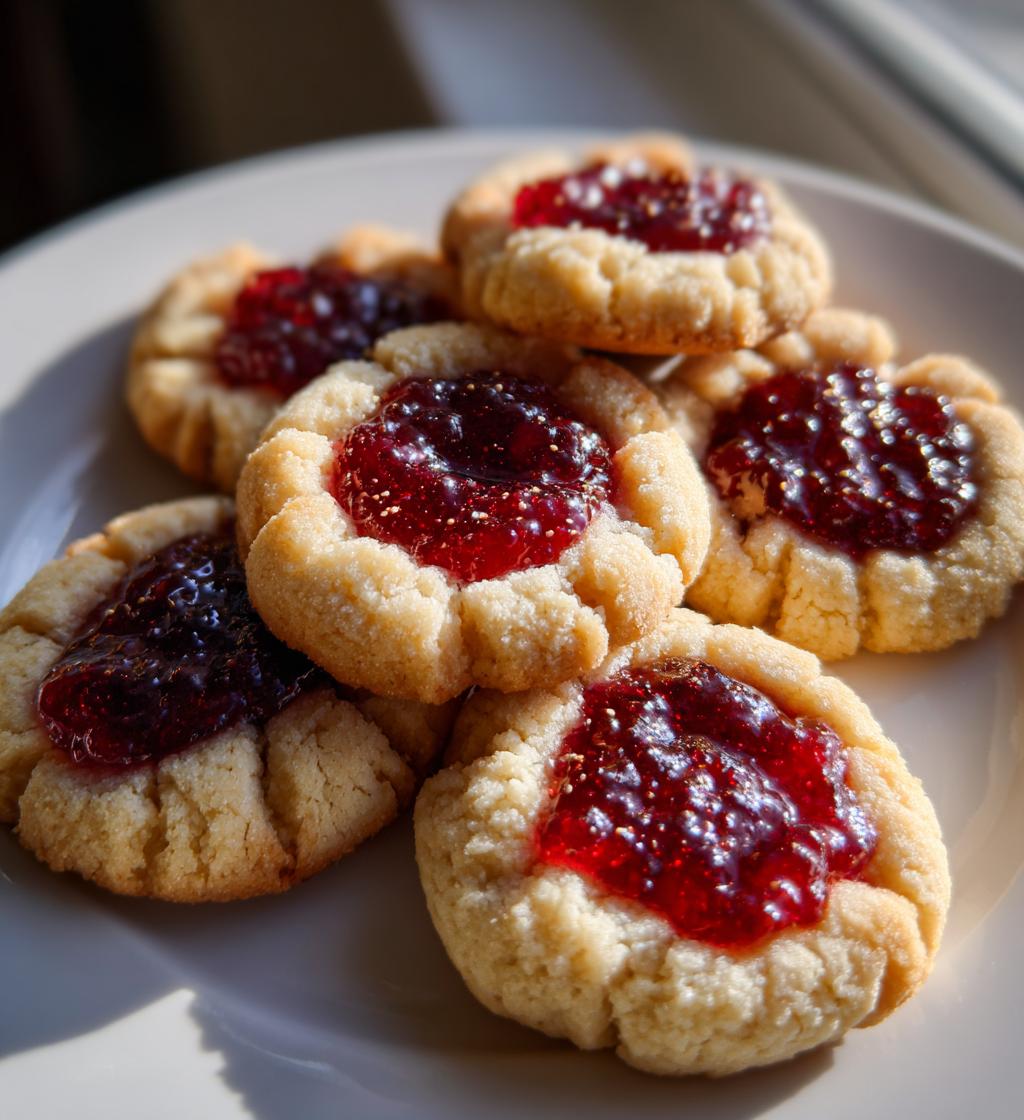 christmas thumbprint cookies