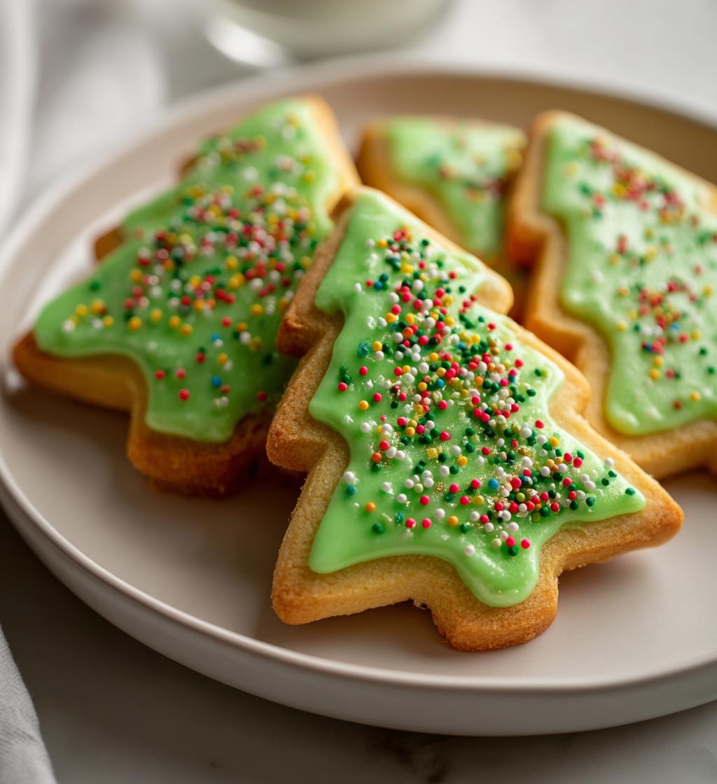 christmas tree cookies decorated