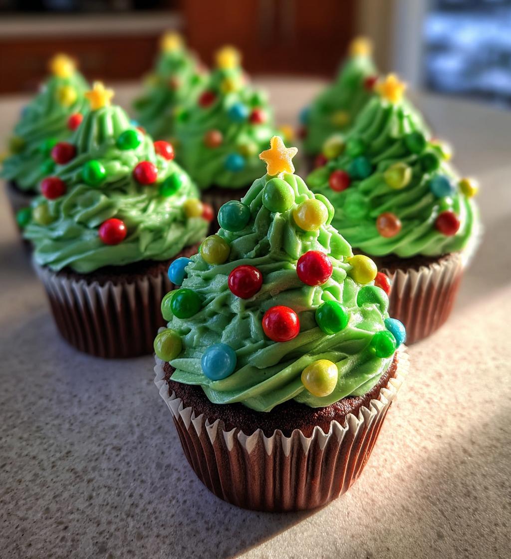 christmas tree cupcake cake