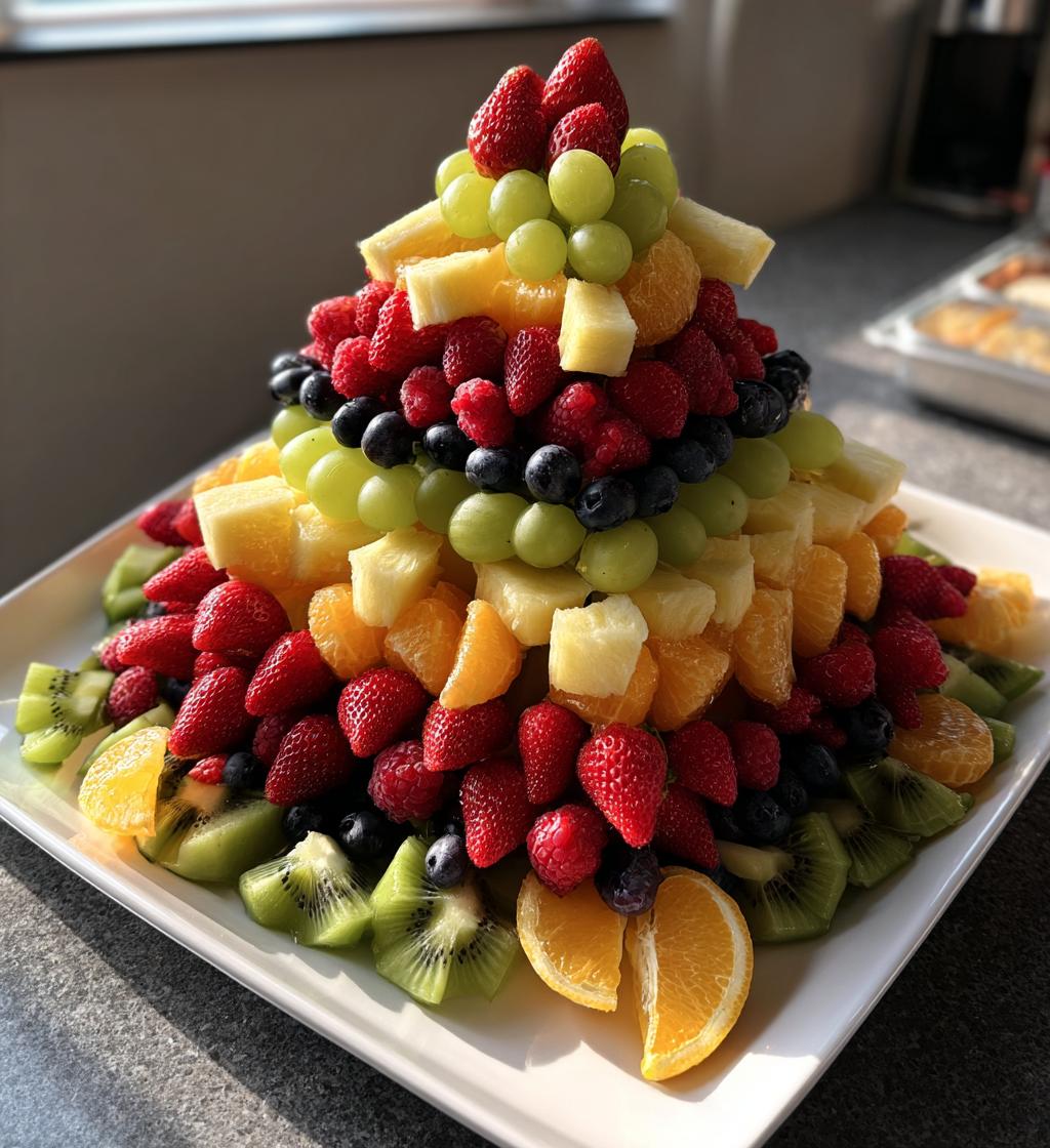 christmas tree fruit platter