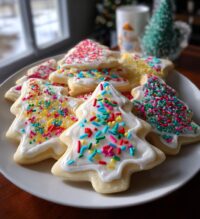 christmas tree sugar cookies