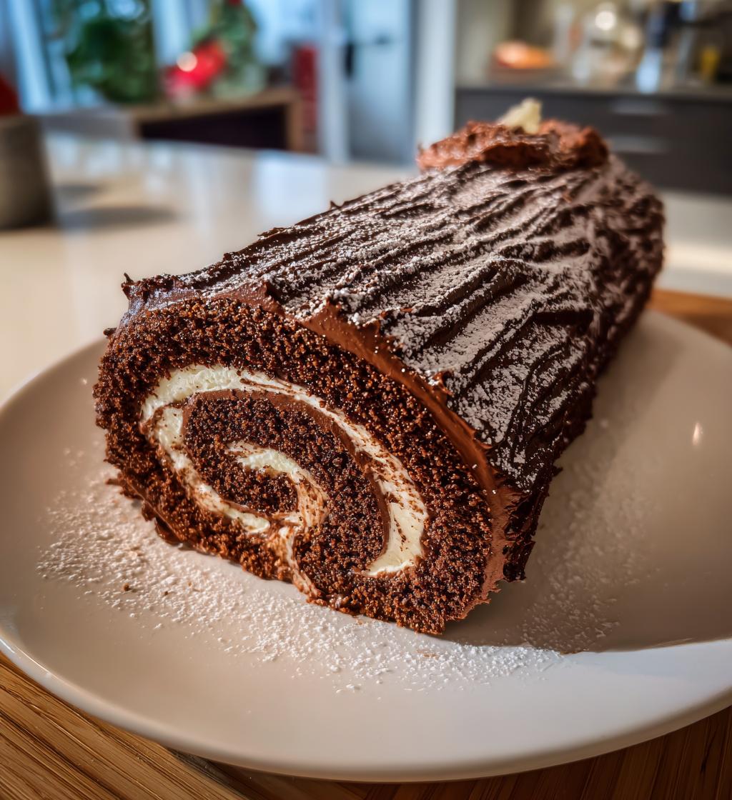 christmas yule log cake