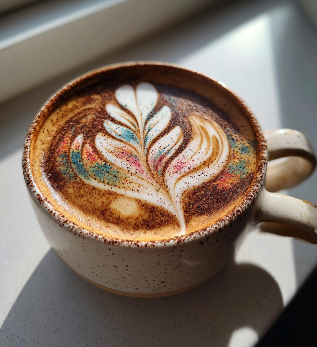 coffee with happy new year latte art