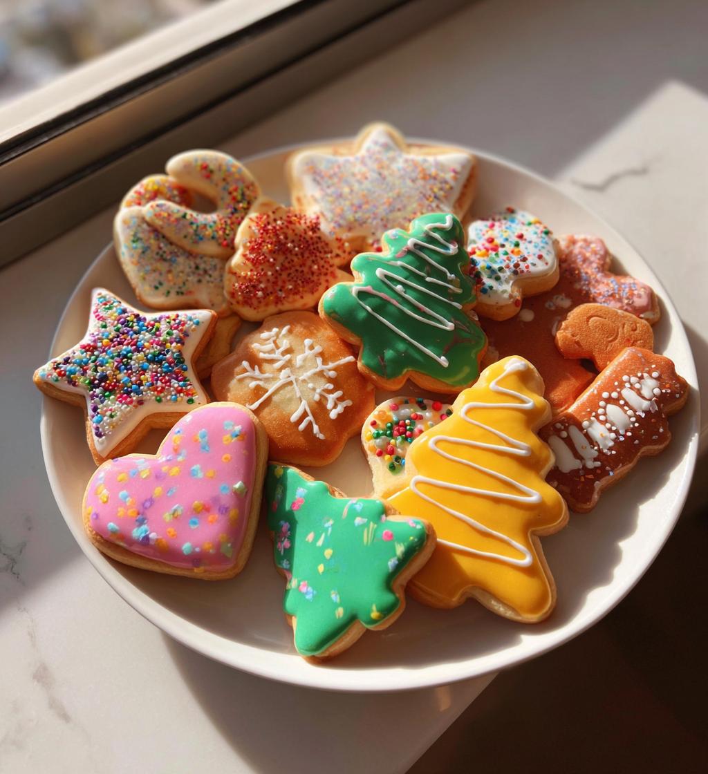 colorful new year cookies