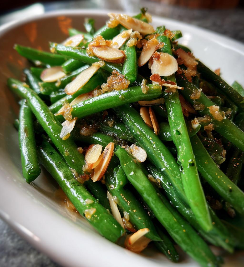 green beans almondine