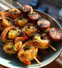 grilled shrimp and sausage