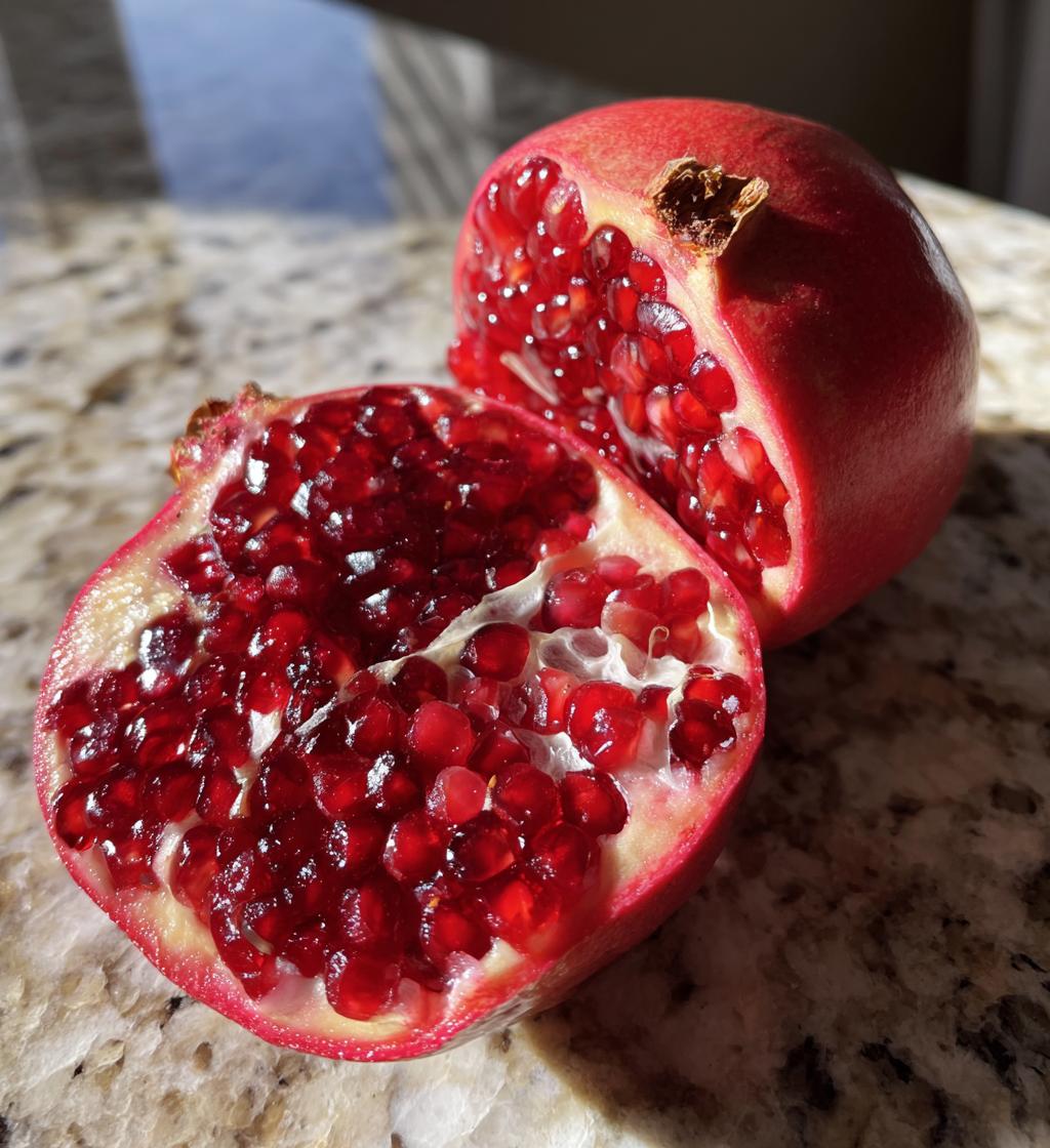 how to cut a pomegranate