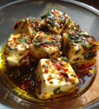 marinated cheese