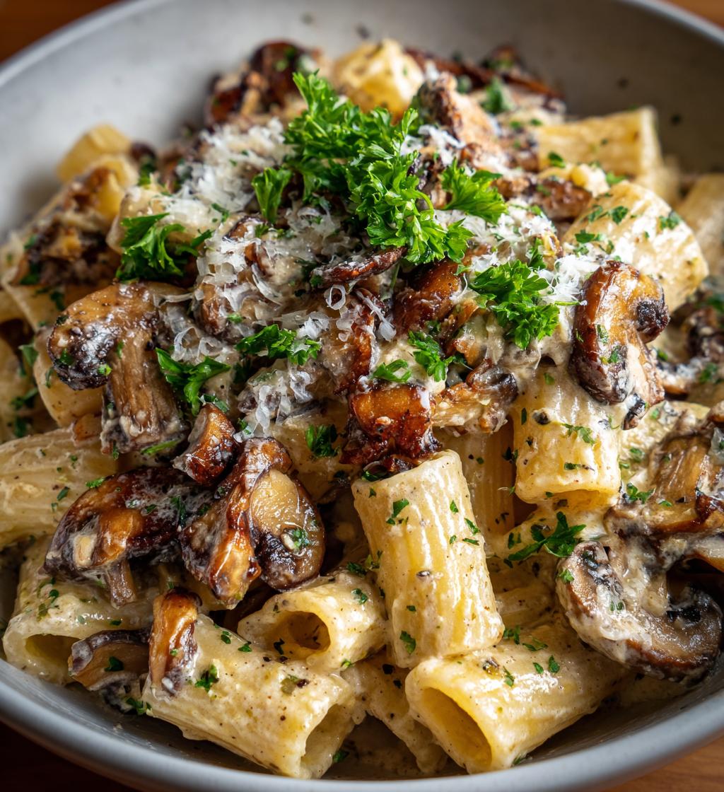 mushroom rigatoni