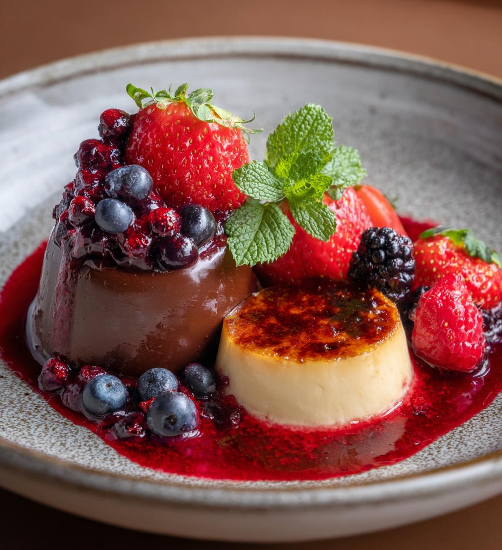 new years eve plated desserts