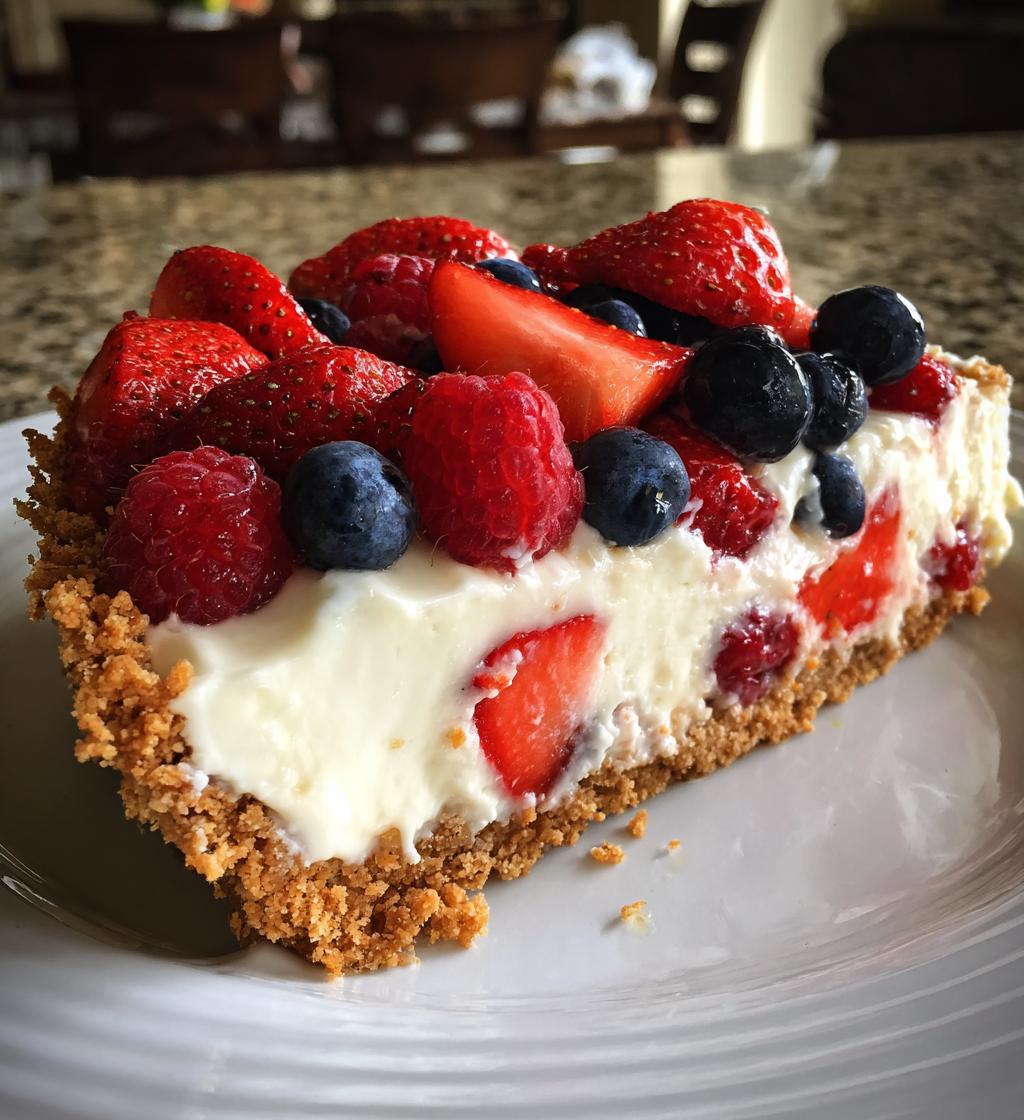 no bake berry cream pie
