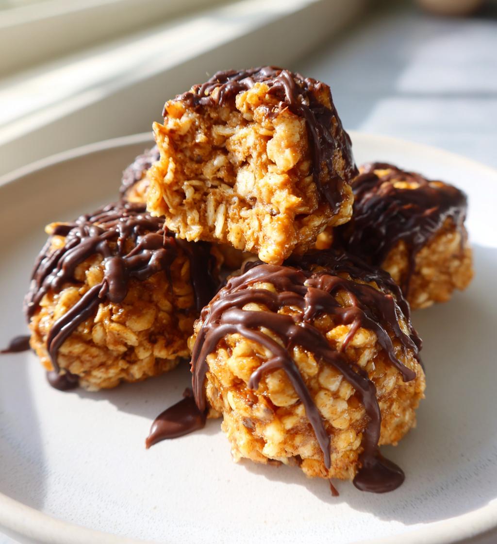 peanut butter balls with rice krispies