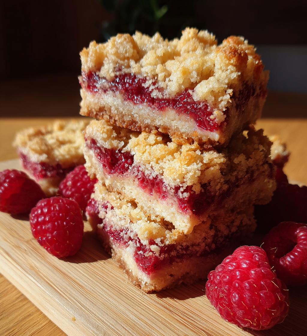 raspberry crumble bars