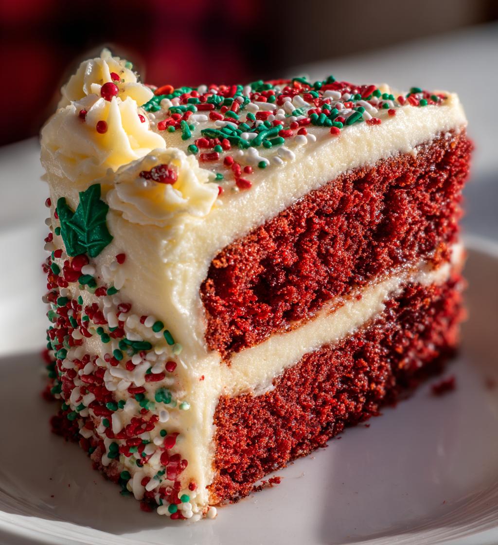 red velvet christmas cake