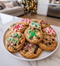 santa cookie plate