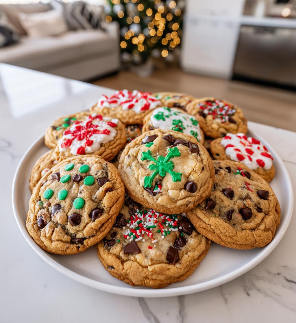santa cookie plate