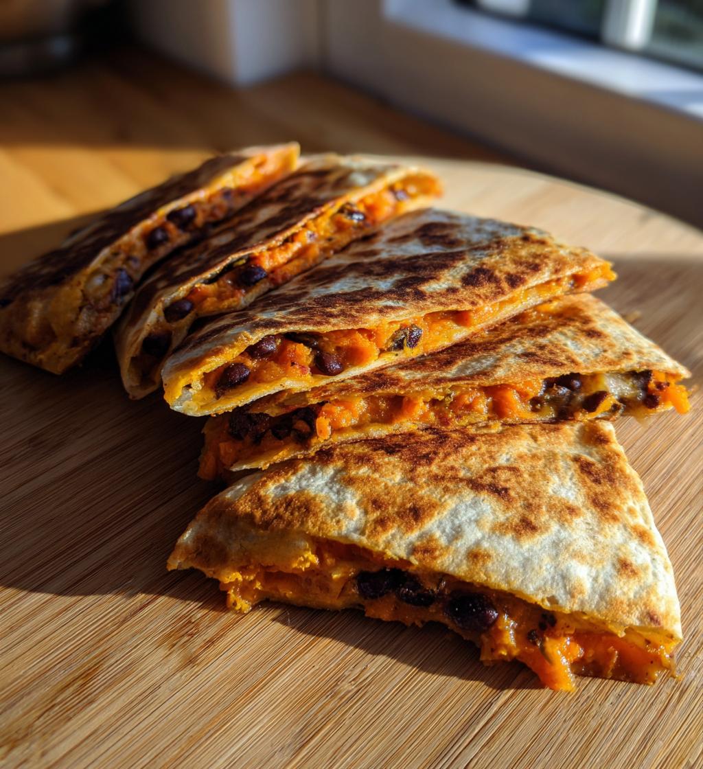 sweet potato black bean quesadillas