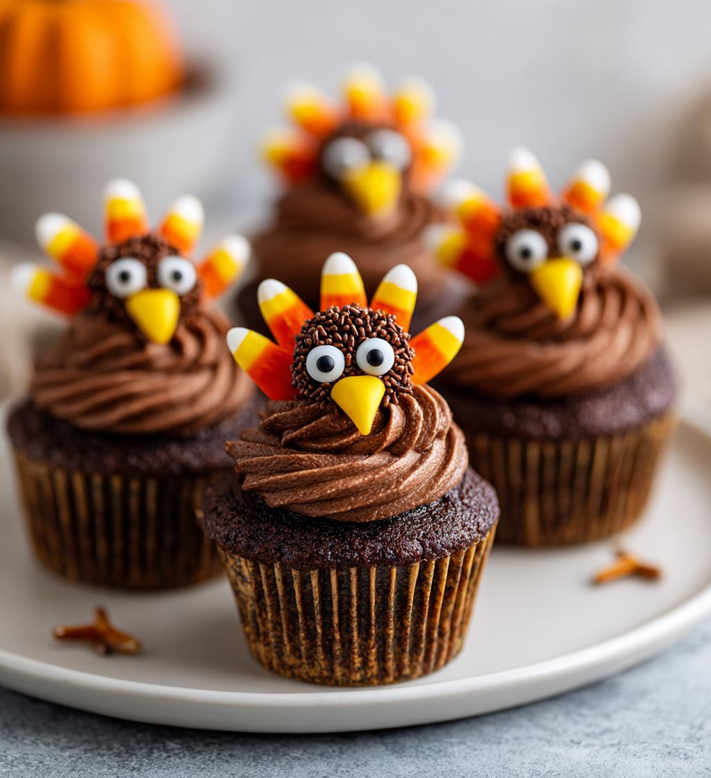 thanksgiving turkey cupcakes