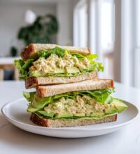 tuna salad sandwich with avocado