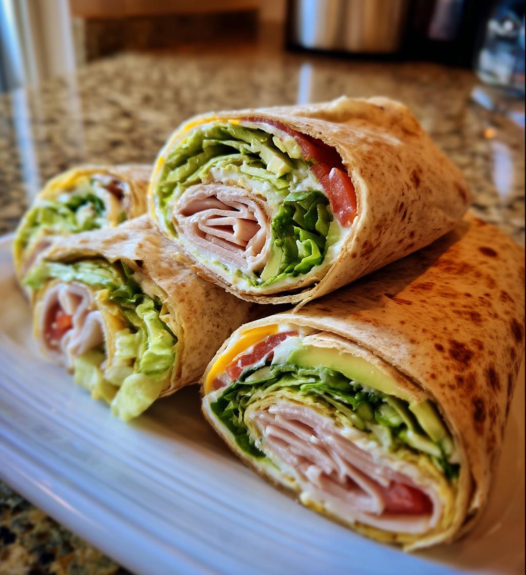 turkey avocado roll ups